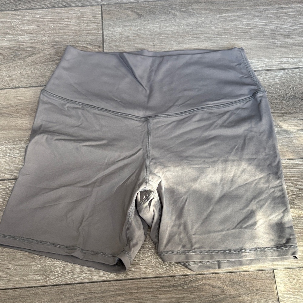 Francesca's Collections Grey High-Rise Bike Shorts